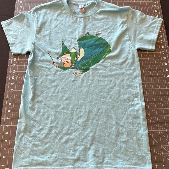 #108D Disney Sleeping Beauty Fauna Fairy tee on blue, size Small - Picture 2 of 6
